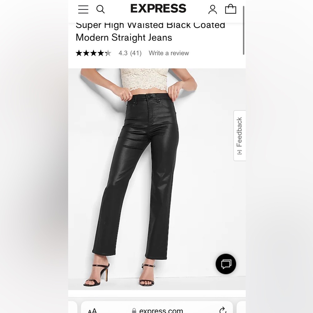 Express faux leather high waisted pants
